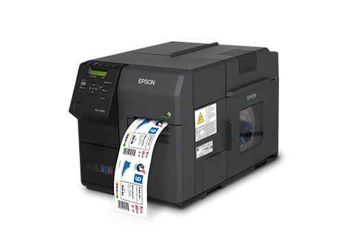 愛普生（EPSON） TM-C7520G彩色標(biāo)簽打印機(jī) 工業(yè)級(jí)噴墨不干膠打印機(jī) 條碼打印機(jī) 高清 TM-C7520G標(biāo)配+原裝回卷器